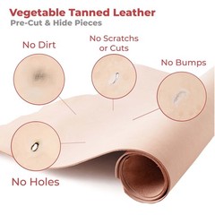 Vegetable Tanned Leather Cowhide 10-12 SQ FT 5-6 oz 2.4mm Grade AB 2-2