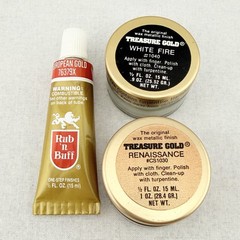 Vtg Orig Wax Metallic Finish Lot Treasure Gold White Fire Renaissance Rub N Buff
