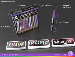 Acrylic Paint Pens 22 Purple Tones Assorted Pro Color Series Markers Set 0.7m…