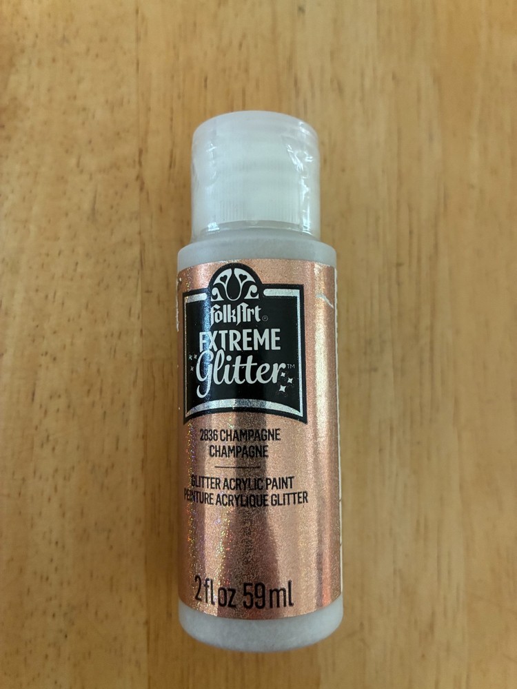 FolkArt Extreme Glitter Paint, Glitter Finish, 2 fl oz Champagne 2836