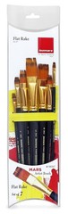 7-Pc Flat Rake Paint Brush Set – Acrylic, Watercolor & Oil Texture Brushes