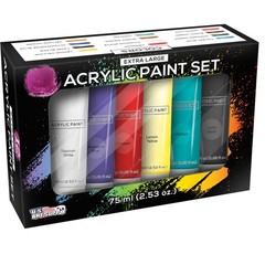 US Art Supply 12 Color 75 ml Acrylic Paint Tubes Draw Painting Artist Studio Set