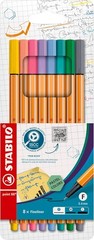 Stabilo Point 88 Wallet Set – 8 Vibrant Pastel Fineliners for Creative Minds