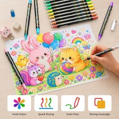 Water-Based Acrylic Paint Pens – 36 Colors for Artist’s Dream Projects