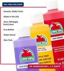 Apple Barrel Acrylic Paint in Assorted Colors (8 Ounce), J20401, Bright Red (1 c