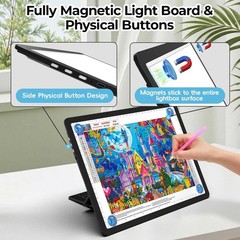 Rechargeable A4 LED Light Pad with Stand – 7100Lux Bright Tracing & Sketching Bo