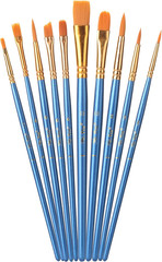– Acrylic Paint Brushes Set, 10 Pack, round & Pointed Tip | Nylon Hair Artist…