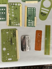 25+Pcs/Set Geometric Drawing Template Stencils Multi-Function Measuring Ruler…