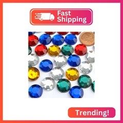 The Crafts Outlet 144-Piece Round Rhinestones, 14mm, Pastel Assortment