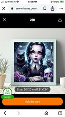 Wednesday Adams Diamond Painting Craft Kit-Size 7.8X7.8”
