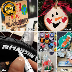 Oil Based Paint Markers for Metal: 8 Colors Oil Based Permanent Paint Pens for M