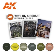 AK-11734 AK Interactive 3G Air – WWII US Aircraft Interior Colors Set (6)