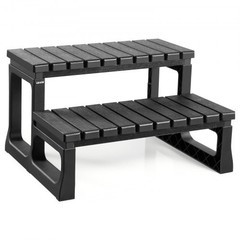 Hot Tub Steps, 2-Step Spa Outdoor Stairs, Heavy Duty 23.6 inch Wide PP Above…