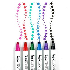 CLEAN COLOR DOT Dual tip markers 6 colors set, 0.5mm fine tip and a flexible …
