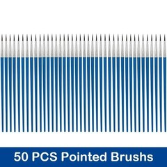 50PCS Nylon Paint Brush Set Round Flat Art Brushes for Acrylic Oil Watercolor