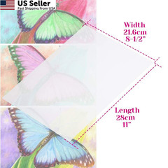 Cridoz 50 Sheets Vellum Paper 8.5 x 11 Inches Translucent Clear