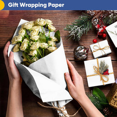 Vanhench White Wrapping Paper 17.5″X1200″(100′), Bulletin Board Easel Painting D