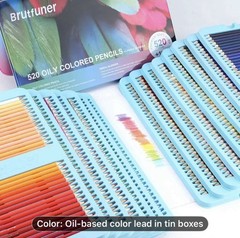 520 Brutfuner Oil-based Colored Pencils in Metal Box NEW Shipping Included