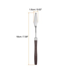 8pcs Painting Palette Knife 7.09″ Pointed Stainless Steel Blade, Red