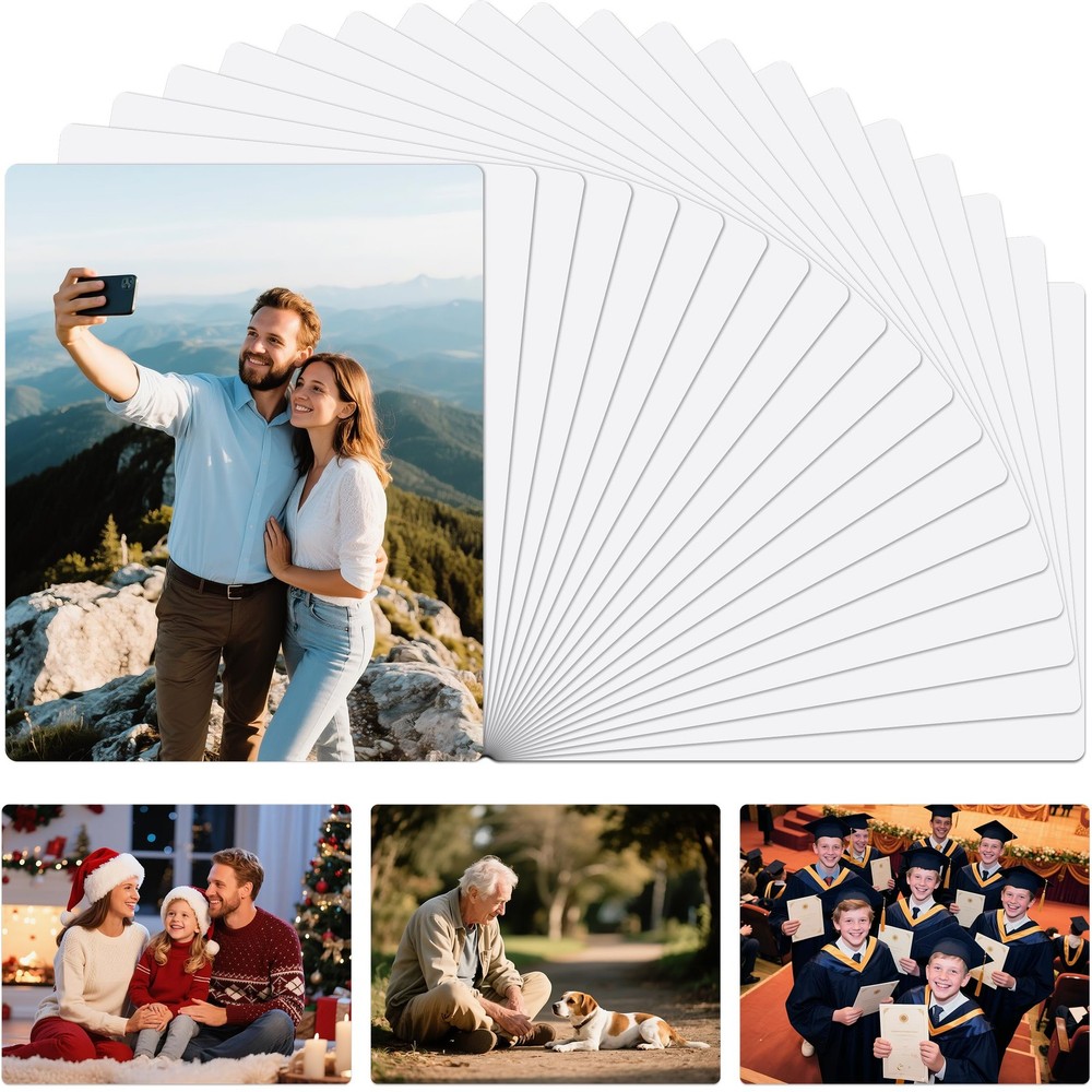 20 Pcs Sublimation Metal Photo Blanks 8×10 Inch 8*10 inch, Clear