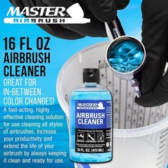 Non-Toxic 16oz Airbrush Cleaning Solution – Efficiently Cleans Brushes & Tools