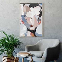 GeekMacro Abstract Face Textured Painting Hand Painted Colorful Wall Art for …
