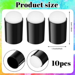 10Pcs Craft Finger Sponge Daubers, Finger Paint Daubers Makeup Sponge Ink Dau…