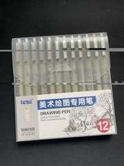 letos LT-212-12 Drawing Pen Set Beige 12 Micro Pens