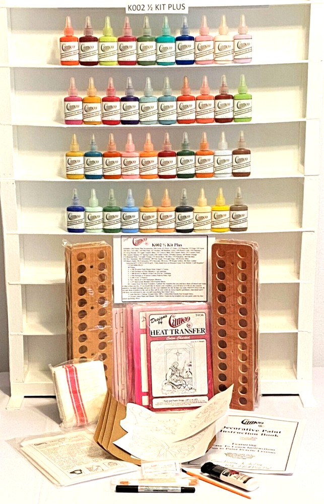 Ginger’s Cameo K002 1/2 KIT PLUS~40 Cameo Acrylic Ballpoint Fabric Paints & MORE