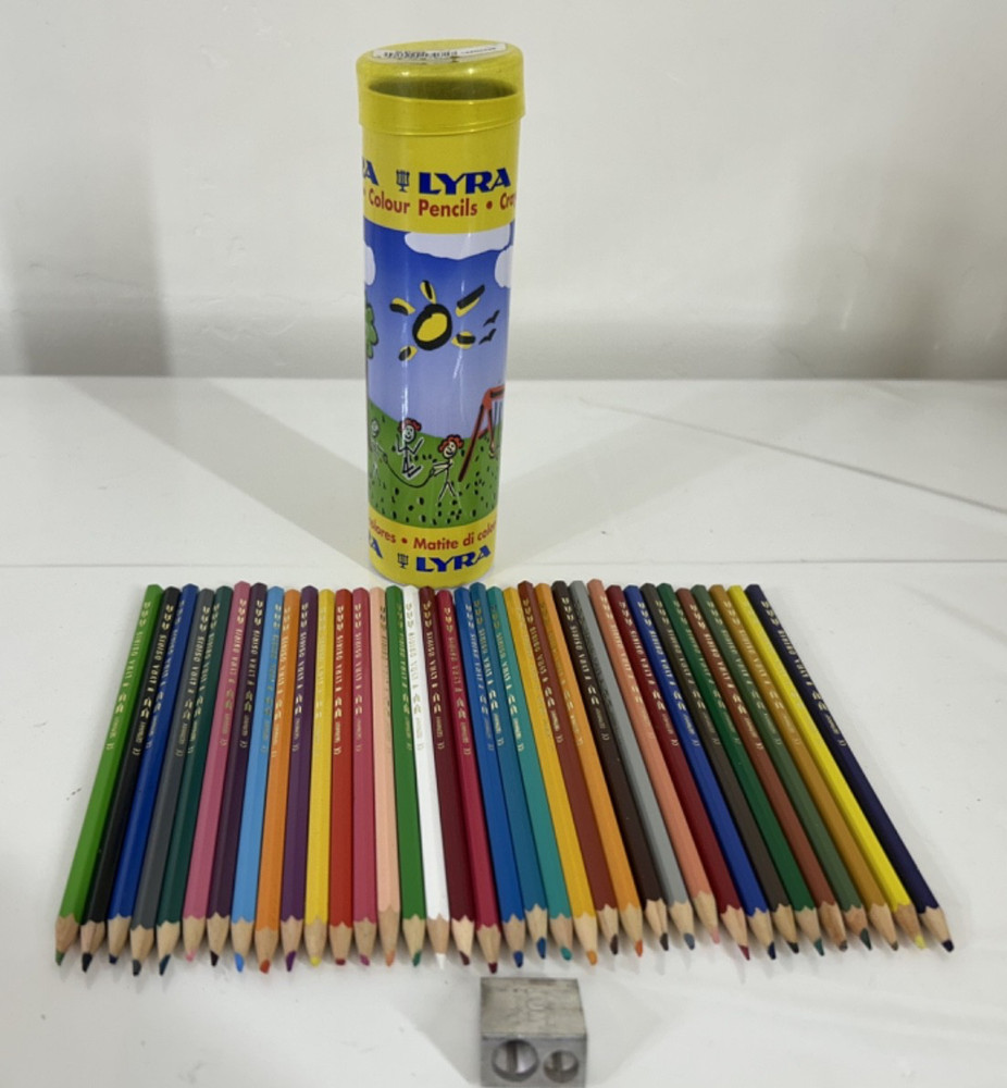 Vintage Set of 36 LYRA Osiris Color Hexagonal Colored Pencils Assorted Colors