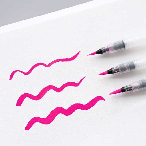 3pcs/set Tap Water Storage Pen Calligraphy Brush Solid Watercolor Painting Brush