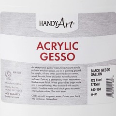 Handy Art Student Acrylic Gallon, Black 128 Fl Oz (Pack of 1), Gesso