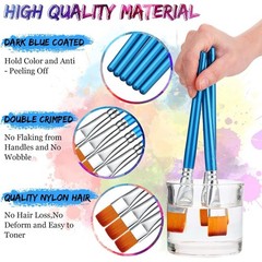 120 Pcs Small Paint Brushes Bulk Flat Top Acrylic Classroom Brush For Kids Paint