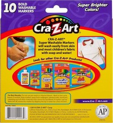 10 Count Washable Markers – Smooth Grip, Non-Toxic for Classroom Creativity