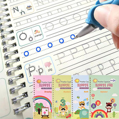 4 cuadernos magicos ranurados trazado letras practica escritura ninos 19×13 cm