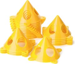 Painters Pyramids 20 Pack Yellow Durable Plastic Canvas Door Painting Stands Dry