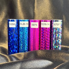 Hot Stamp Holographic Gilding Foil 12 Roll Sampler Pack- 3″ x10′ FREE SHIP