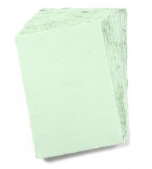 Wanderings Handmade Green Deckle Edge Blank Paper – 4 X 6 – Pack Of 50 –