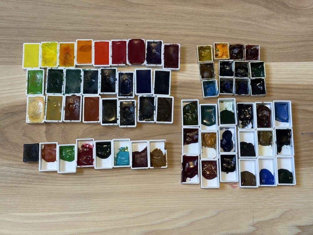 Watercolor Paint Lot Of Schmincke Horadam, Winsor & Newton, Holbein, A. Gallo