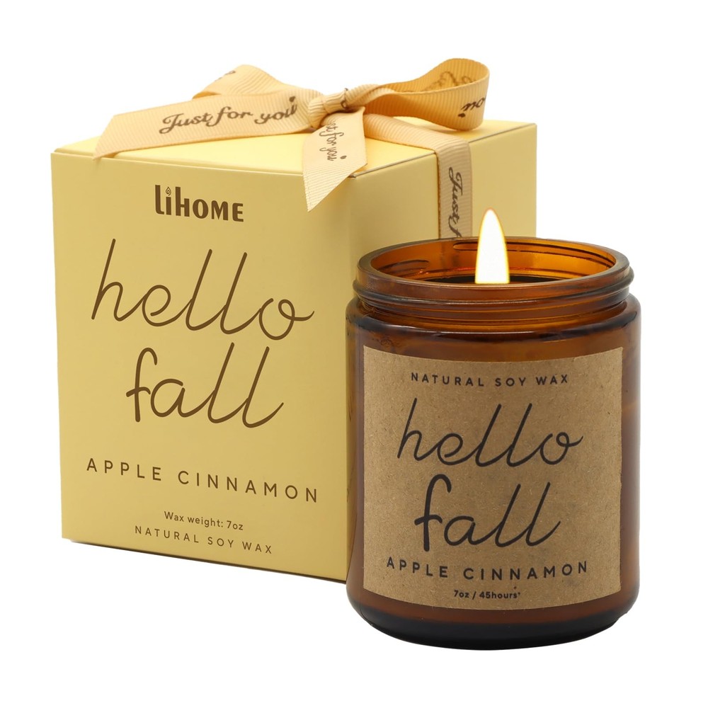 Fall Decorations for Home – Candles, Gifts Fall(7oz), White, Brown