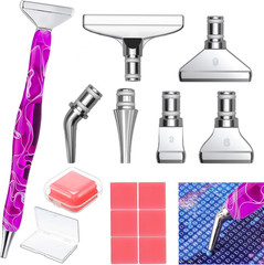 Diamond Art Pens Tools, Ergonomic Diamond Painting Pen Kits with Steel Metal Tip