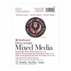 500 Series Heavyweight Mixed Media Pad 6×8 Inch 12 PCS 62584600 Drawing Art