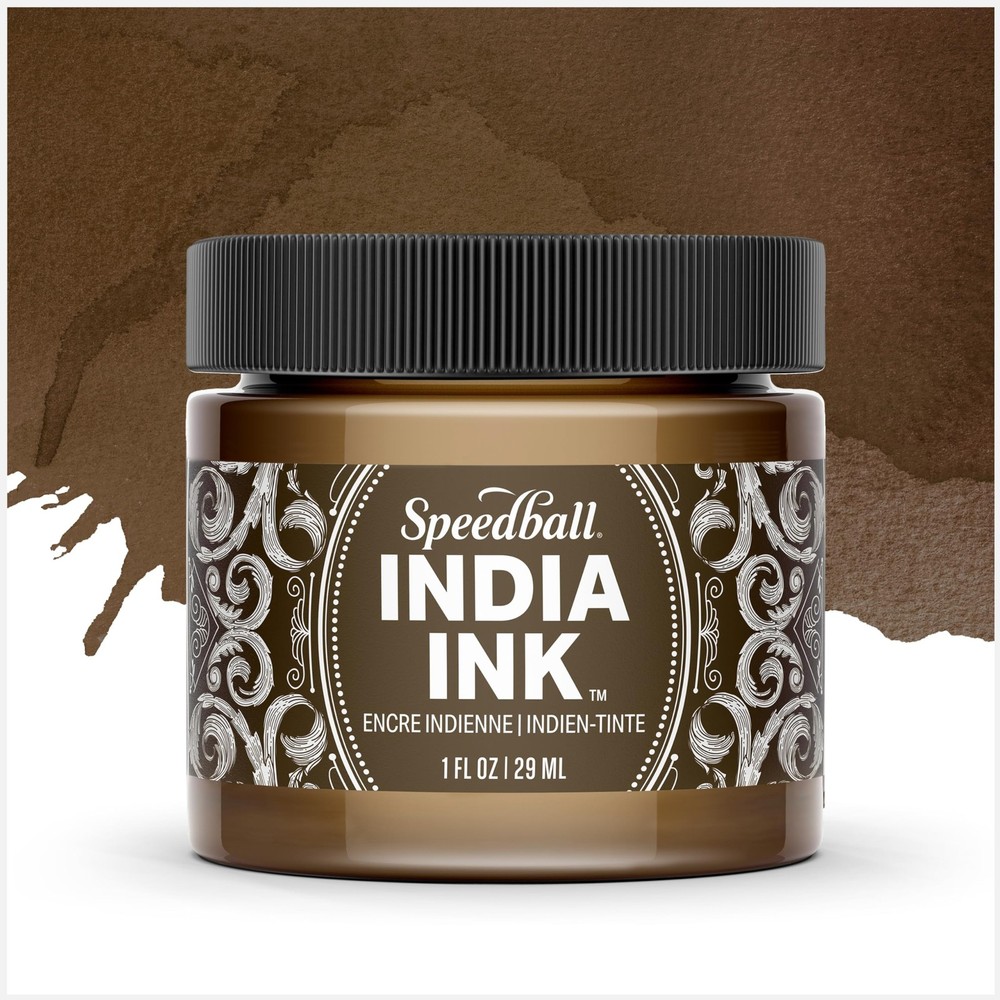 Speedball India Ink, Sepia, 1-Ounce Office Product