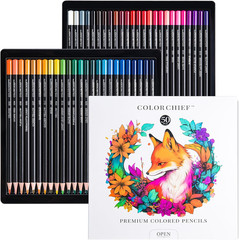 50 Count Colored Pencils for Adult Coloring Books, Coloring Pencil Set & Drawing