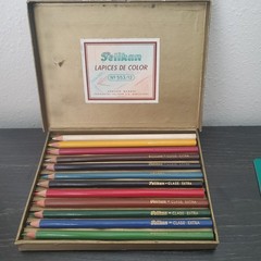 Vtg Pelikan Colored Pencils, “LAPICES DE COLOR” No. 553/12 set Barcelona