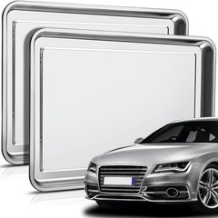 2 Pcs Stainless Steel Oil Drip Pan for Under Car 23.6 x 15.8 23.62 x 15.75 Inch