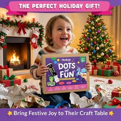 Dots of Fun – 8 Washable Dot Markers + Dot Art Sticker Activity Kit | Art & C…