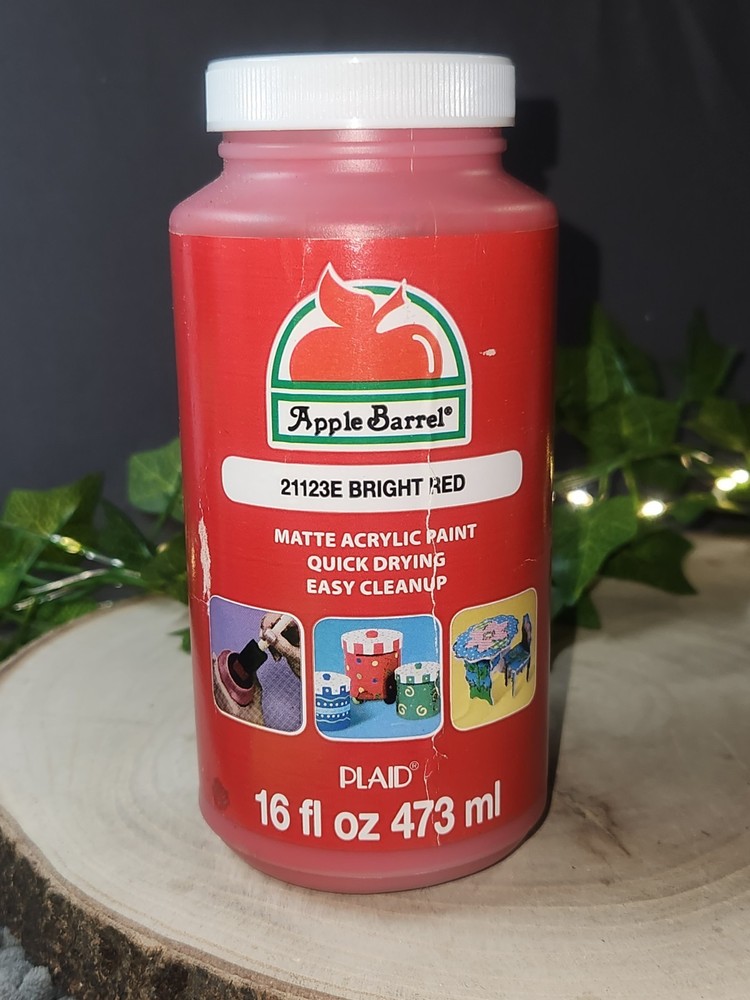 Apple Barrel~Matte Acrylic Paint 16 Ounce 21123 Bright Red~Quick Drying