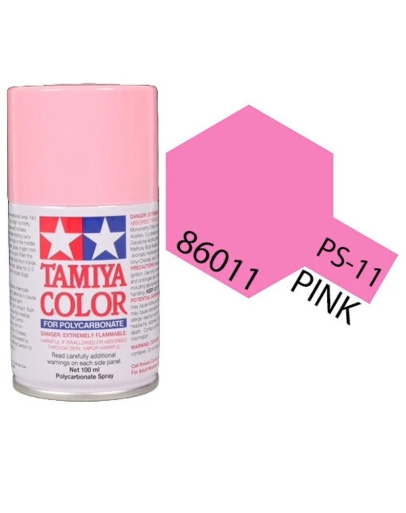 Tamiya 86011 PS-11 Pink Polycarbonate Spray Paint 100ml TAM86011 NEW