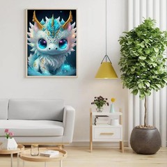 Cartoon Diamond Painting Kits for Adults,5D Dragon Diamond Art Kits for Beginner